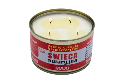 Świeca awaryjna przetrwania Eko HASKE Pro MAXI 410g, 72h świecenia + zapałki