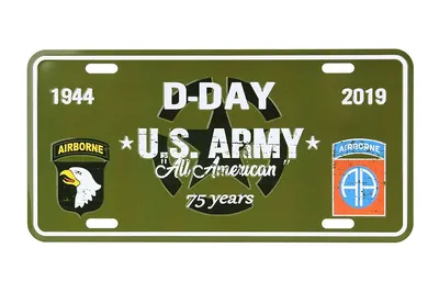 Tablica rejestracyjna D-Day U.S. Army