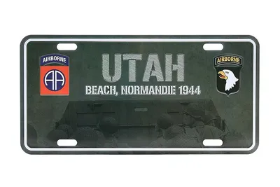 Tablica rejestracyjna UTAH Beach Normandii 1944
