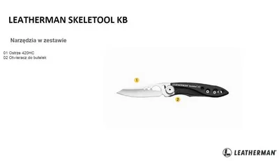 Nóż składany Leatherman Skeletool KB Black 420HC (832385) - widok 5
