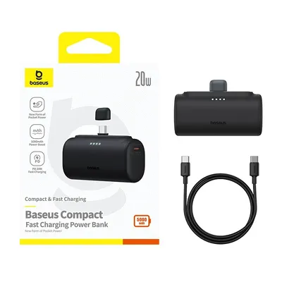 Powerbank Baseus Compact 5000mAh USB-C (czarny) - widok 8