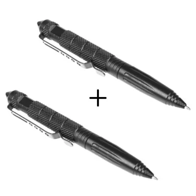 2x Długopis taktyczny GUARD Tactical Pen Kubotan ze zbijakiem do szyb (YC-008-BL)