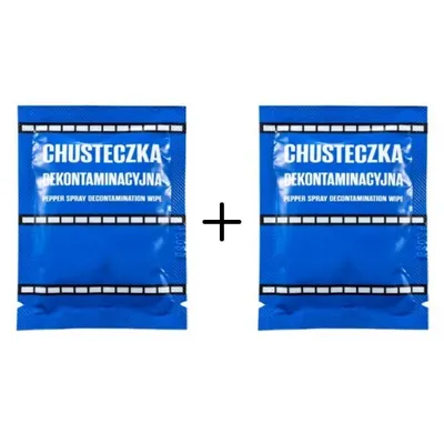 2x Chusteczka do neutralizacji gazu pieprzowego o wys. stężeniu