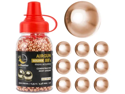 2x Śrut 4,46 mm BBs RazorGun Golden kulka stalowa 1500 szt. (451500CPBT-B) - widok 3
