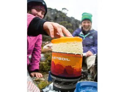 Kuchenka turystyczna gazowa JETBOIL MiniMo 1 L. Sunset pomarańcz-czerwień - widok 3