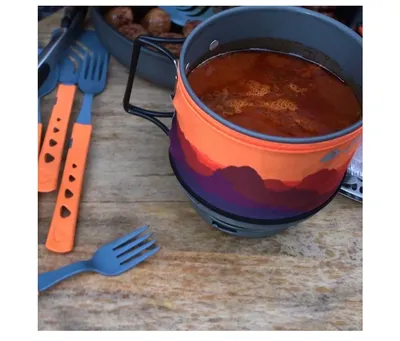 Kuchenka turystyczna gazowa JETBOIL MiniMo 1 L. Sunset pomarańcz-czerwień - widok 5