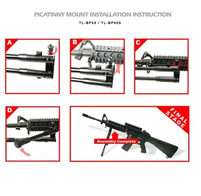 Bipod Lepaers składany Universal Shooter's 8.7-10.6" (TL-BP69S) LEAPERS - widok 3