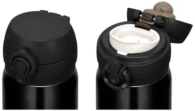 Termokubek mobilny 350 ml THERMOS - czarny metaliczny - widok 3