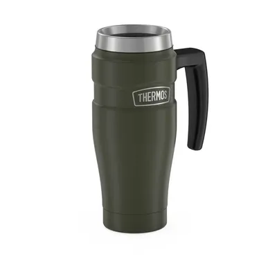Termokubek wodoszczelny z uchwytem 470 ml THERMOS - zieleń wojskowa - widok 4