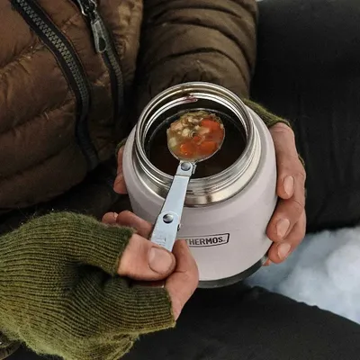 Termos na jedzenie 470 ml ze składaną łyżką i kubkiem THERMOS - stal nierdzewna - widok 8