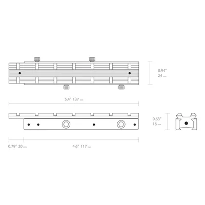 Regulowany adapater szyny Hawke Dovetail na Weaver (354-287) HAWKE OPTICS - widok 2