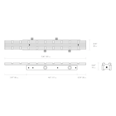Regulowany adapter szyny Hawke Dovetail na Weaver przedłużony (354-288) HAWKE OPTICS - widok 2