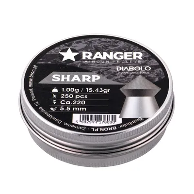 Śrut 5,5 mm Diabolo RANGER Sharp szpic 250 szt. 1,00 g