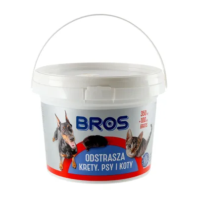 Granulat Bros odstrasza krety, psy i koty 350 ml + 100 ml gratis (595-045)