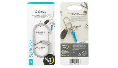 G-Series Dual Chamber Carabiner #4 - Stainless Steel - GS4- - Nite Ize - widok 2