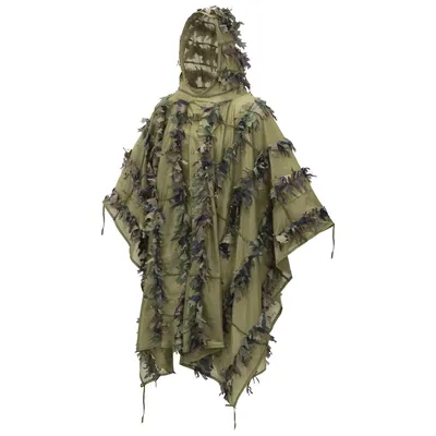 Poncho maskujące HELIKON Leaf Ghillie - US Woodland - ( jeden rozmiar ) (PO-LFG-PO-03)