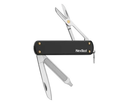 Nóż wielofunkcyjny scyzoryk NexTool Mini Pocket Knife NE0141 4w1 czarny - widok 2