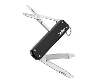 Nóż wielofunkcyjny scyzoryk NexTool Mini Pocket Knife NE0141 4w1 czarny - widok 3