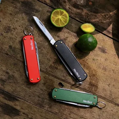 Nóż wielofunkcyjny scyzoryk NexTool Mini Pocket Knife NE0142 4w1 czerwony - widok 6