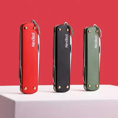 Nóż wielofunkcyjny scyzoryk NexTool Mini Pocket Knife NE0142 4w1 czerwony - widok 8