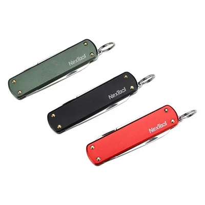 Nóż wielofunkcyjny scyzoryk NexTool Mini Pocket Knife NE0142 4w1 czerwony - widok 5