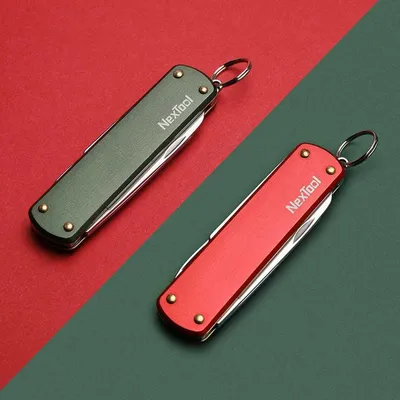 Nóż wielofunkcyjny scyzoryk NexTool Mini Pocket Knife NE0143 4w1 zielony - widok 6