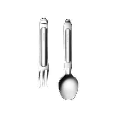Niezbędnik turystyczny INOX - łyżka + widelec - NexTool NE20133 - widok 3