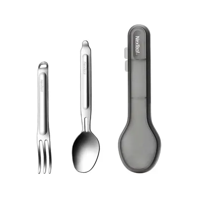 Niezbędnik turystyczny INOX - łyżka + widelec - NexTool NE20133 - widok 4