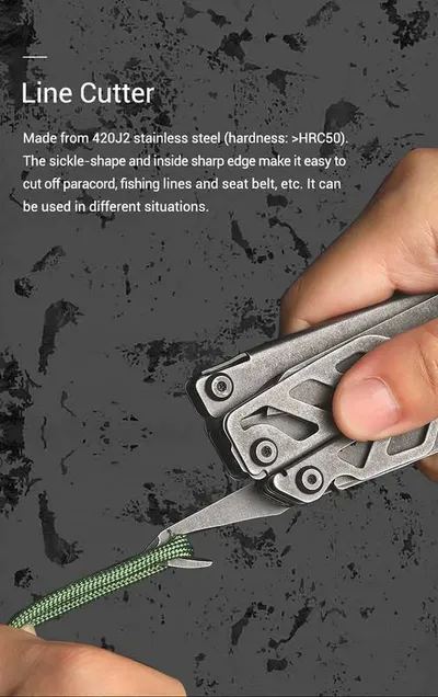 Multitool NexTool FLAGSHIP Pro NE20120 16w1 czarny +etui do pasa - widok 8