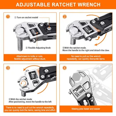 Multitool NexTool W4 11w1 z kluczem nastawnym typu francuz - widok 7