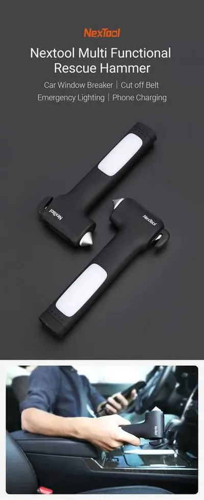 Narzędzie ratunkowe wielofunkcyjne 4w1 NexTool Hammer Rescue NE0140 - widok 8