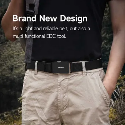 Pas taktyczny do spodni z klamrą wielofunkcyjną multitool NexTool Belt P50 - widok 3