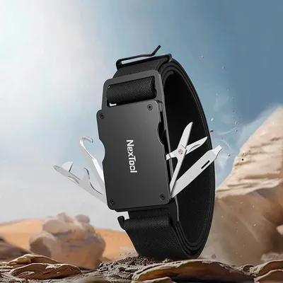 Pas taktyczny do spodni z klamrą wielofunkcyjną multitool NexTool Belt P50 - widok 2