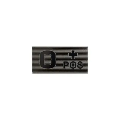 Naszywka 0 Rh+ blood type patch - Black/Boreal Green - PA-0P52-PES-BBG)