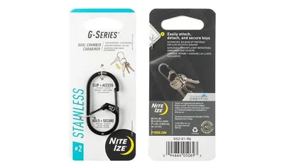 G-Series Dual Chamber Carabiner #2 - Black - GS2-01-R6 - Nite Ize - widok 2