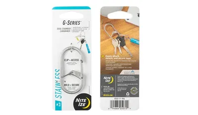 G-Series Dual Chamber Carabiner #3 - Stainless Steel - GS3- - Nite Ize - widok 2