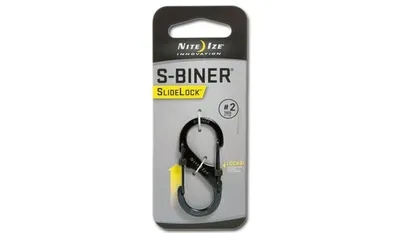 Karabińczyk Nite Ize Stalowy S-Biner #2 SlideLock - Czarny - LSB2-01-R3