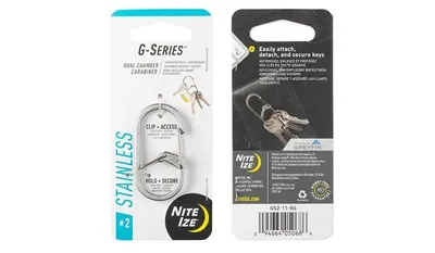 G-Series Dual Chamber Carabiner #2 - Stainless Steel - GS2- - Nite Ize - widok 2