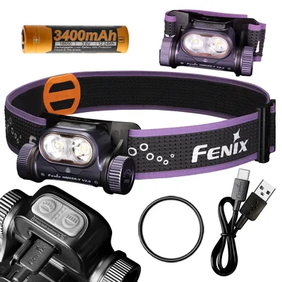 Latarka czołowa Fenix HM65R-T V2.0 ciemnofioletowa (039-615) - widok 4