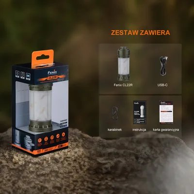 Latarka kempingowa Fenix CL22R zielona (039-621) - widok 5