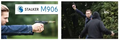 Zestaw Pistolet hukowy STALKER M906 BAS .22 LB czarny +kabura +naboje 100 szt - widok 4