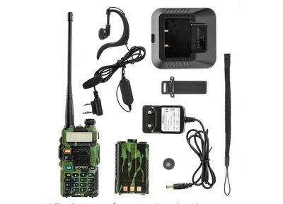 Radiotelefon krótkofalówka Baofeng UV-5R HTQ Camo, Radiotelefon Walkie Talkie Skaner Kamuflaż - widok 2