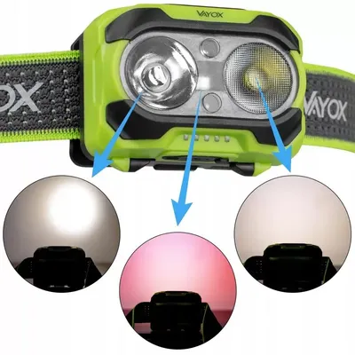 Latarka czołowa Vayox VA0361 600lm IP44 Twin Beam - widok 3