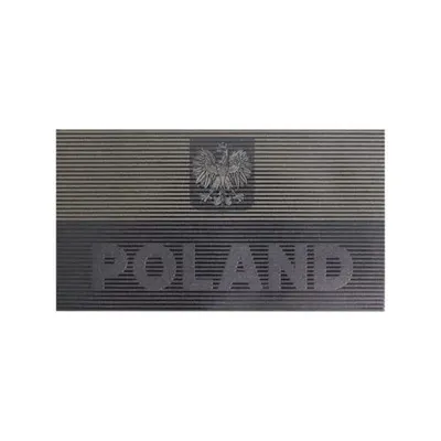 Naszywka Polish large patch SUBDUED flag - Black/Boreal Green (PA-PLPS-PES-BBG)