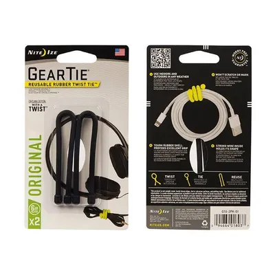Gear Tie 6   - Czarny - 2Pack - GT6-2PK-01 - Nite Ize