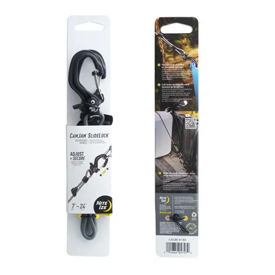 Elastyczna lina z klamrą CamJam SlideLock - Aluminium - Czarna - CJSLB5-01-R3 - Nite Ize