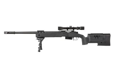 Karabin wyborowy ASG SPECNA ARMS SA-S03 CORE z lunetą i dwójnogiem - czarna (SPE-03-026059)