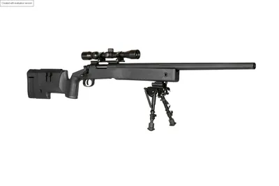 Karabin wyborowy ASG SPECNA ARMS SA-S02 CORE High Velocity z lunetą i dwójnogiem - Czarna  (SPE-03-031095) - widok 6