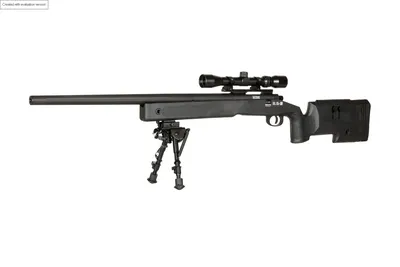Karabin wyborowy ASG SPECNA ARMS SA-S02 CORE High Velocity z lunetą i dwójnogiem - Czarna  (SPE-03-031095) - widok 5
