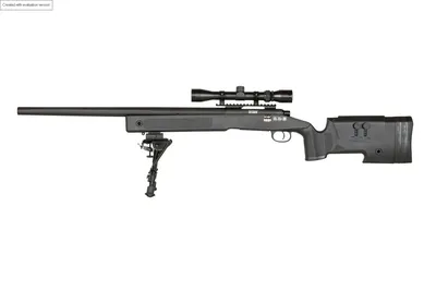 Karabin wyborowy ASG SPECNA ARMS SA-S02 CORE High Velocity z lunetą i dwójnogiem - Czarna  (SPE-03-031095)